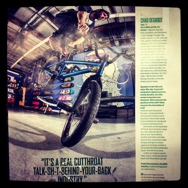 Transworld Ride BMX magazine with Chad DeGroot