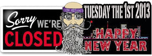 Last day of 2012 sale and Closed on New Years Day