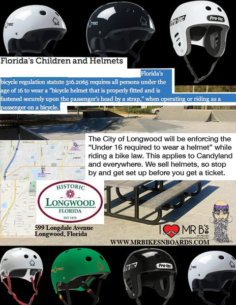 Under 16 years old Helmet law for bikers
