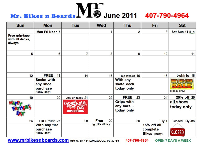 June 2011 Calendar