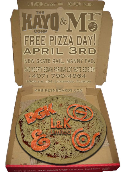 Kayo FREE skate jam Sat. April 3rd @ MR.