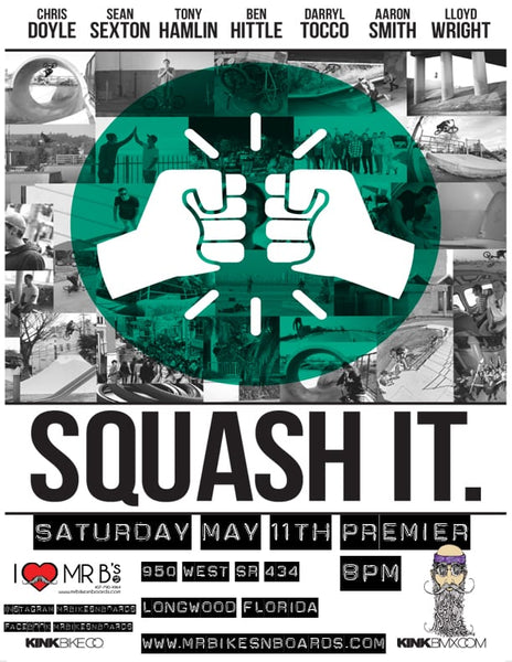 Squash it premier Saturday 11th 8pm KINK vid
