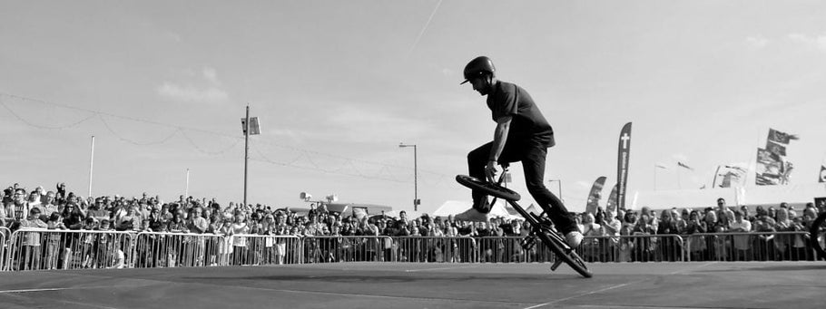 Baco, Tiger Balm, Shows, TV interview Mat Olson, Coplon bike check QBMX, Handlebars 9", Denver, Madera stem