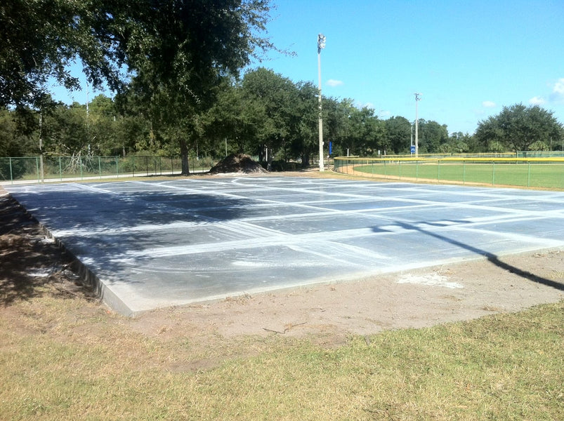 Longwood Skatepark cement is dry