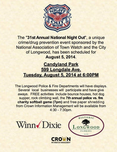 31st annual night out Longwood Candyland