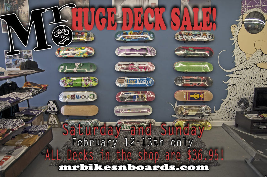Huge sale on Skate Decks THIS WEEKEND
