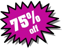 75% off this weekend only...