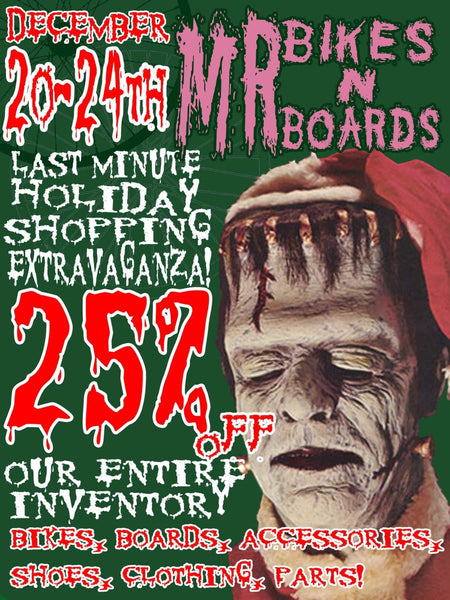 Xmas sale 25% off everything 4 days only