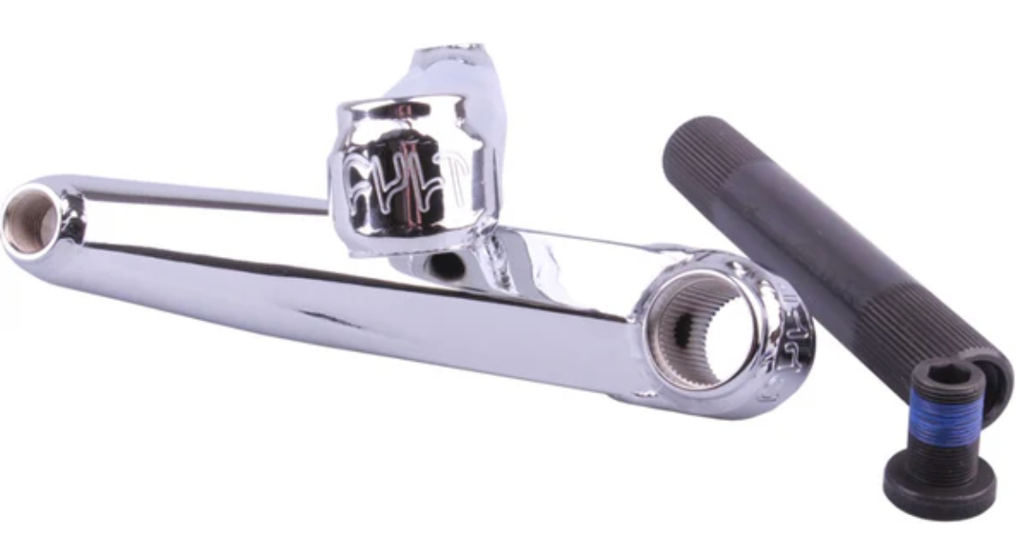 CULT CHROME CRANKSET WITH SPINDLE AND BOLTS