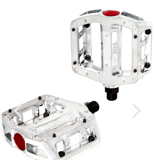 S&M 101 METAL PEDALS SILVER PAIR