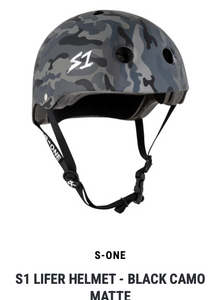 S1 LIFER BLACK CAMO HELMET