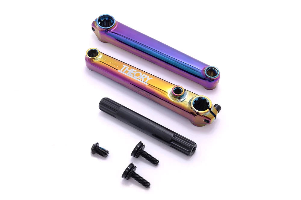 THEORY CRANK SET OIL SLICK 19MM SPINDLE AND BOLTS BMX
