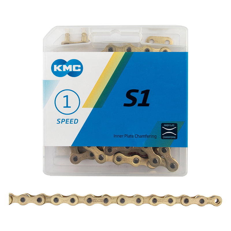 KMC S1 GOLD FULL LINK CHAIN BMX