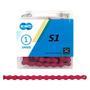 KMC S1 FULL LINK RED CHAIN BMX