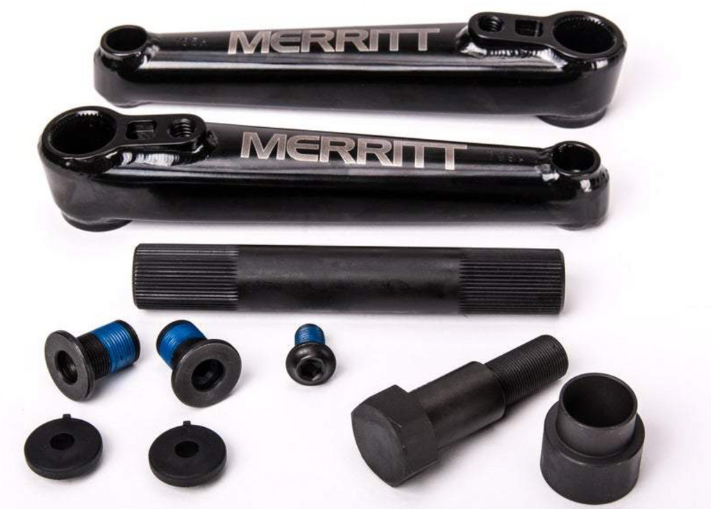 MERRITT BMX CRANK SET BLACK 22MM WITH CRANK PULLER TOOL BMX
