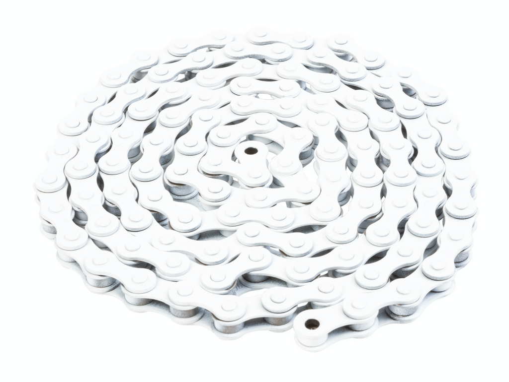 WHITE FULL LINK BMX CHAIN