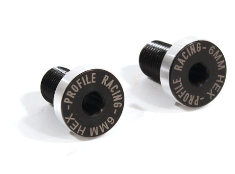 PROFILE RACING BMX SPINDLE BOLTS HEX 6MM BLACK
