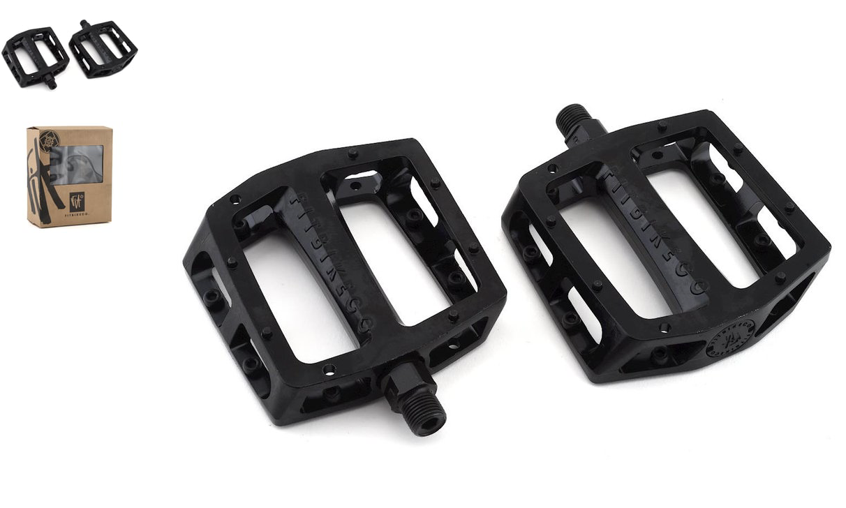 FIT BIKE CO BMX METAL PEDALS BLACK PAIR