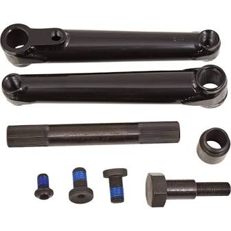 CRANK SET BLACK BMX WITH SPINDLE