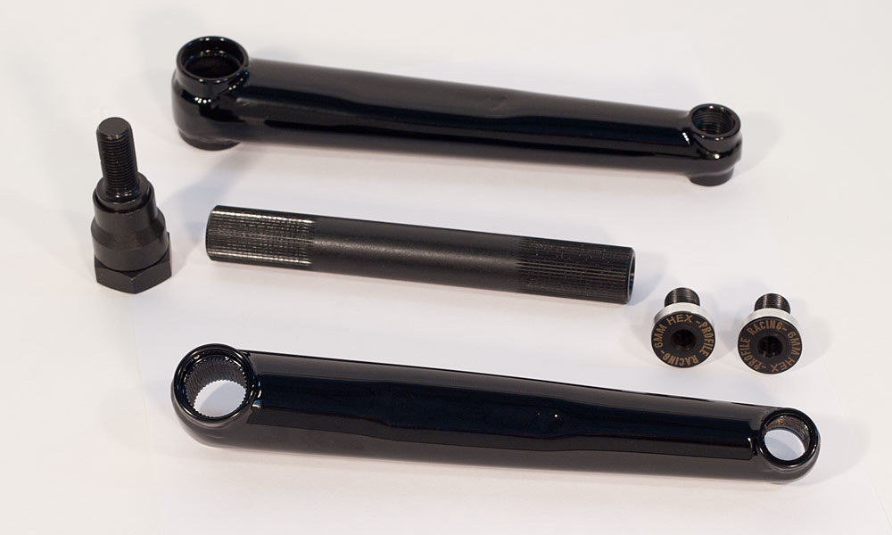 PROFILE RACING CRANK SET BLACK WITH SPINDLE AND CRANK PULLER TOOL BMX